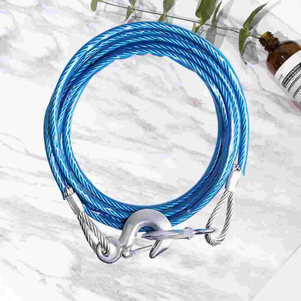 

1PC Car Hauling Cable Sturdy Car Trailer Rope 5 Tons Car Special Winch Rope with Hooks Thicken Car Trailer Rope Tow strap For