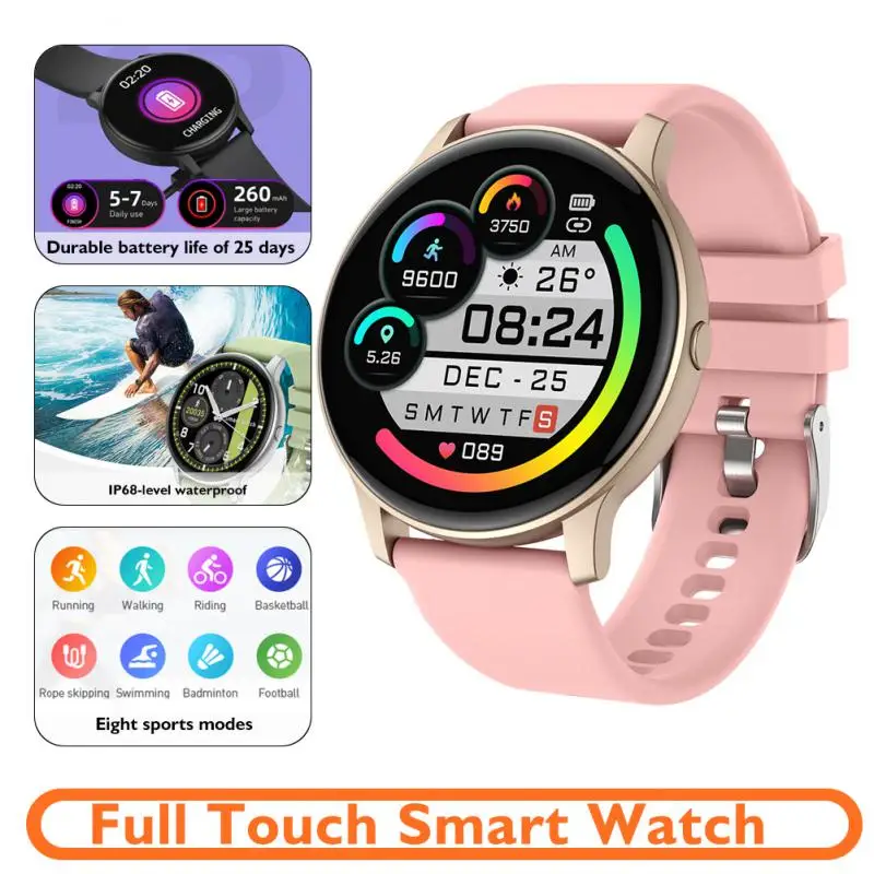 

S32 Smart Watch Men Women Fitness Smartwatch Tracker Sleep Heart Rate monitor IP68 Waterproof 240*240 Full Screen Touch Watches