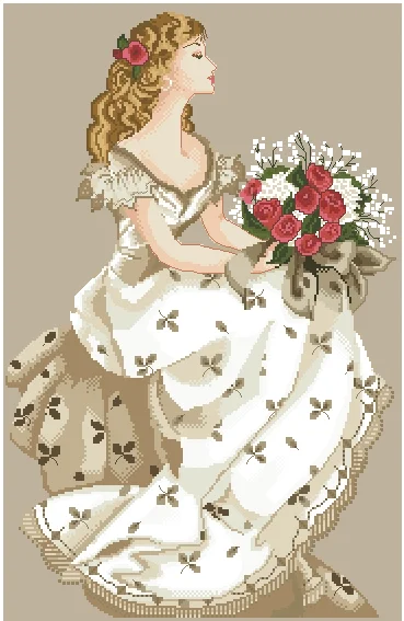 Наборы для вышивки крестиком 11CT/14CT набор рукоделия холст из хлопка 25-MD 34 queen of