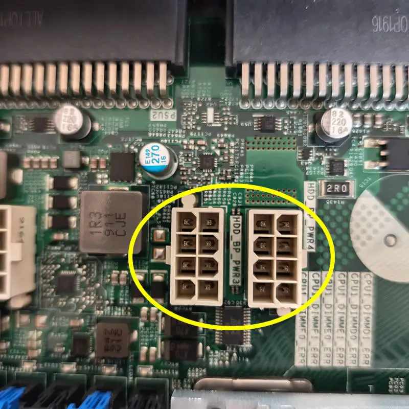Фото Кабель питания 8-контактный (8P) для SATA для сервера Sugon I620-G30, для SSD/HDD, адаптер питания для материнской платы №2
