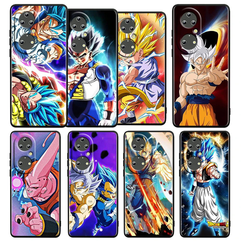 

Hot Anime Dragon Ball Goku For Huawei P50 P20 P30 P40 5G P10 Pro Lite E Plus P9 Lite Mini Silicone Soft TPU Black Phone Case
