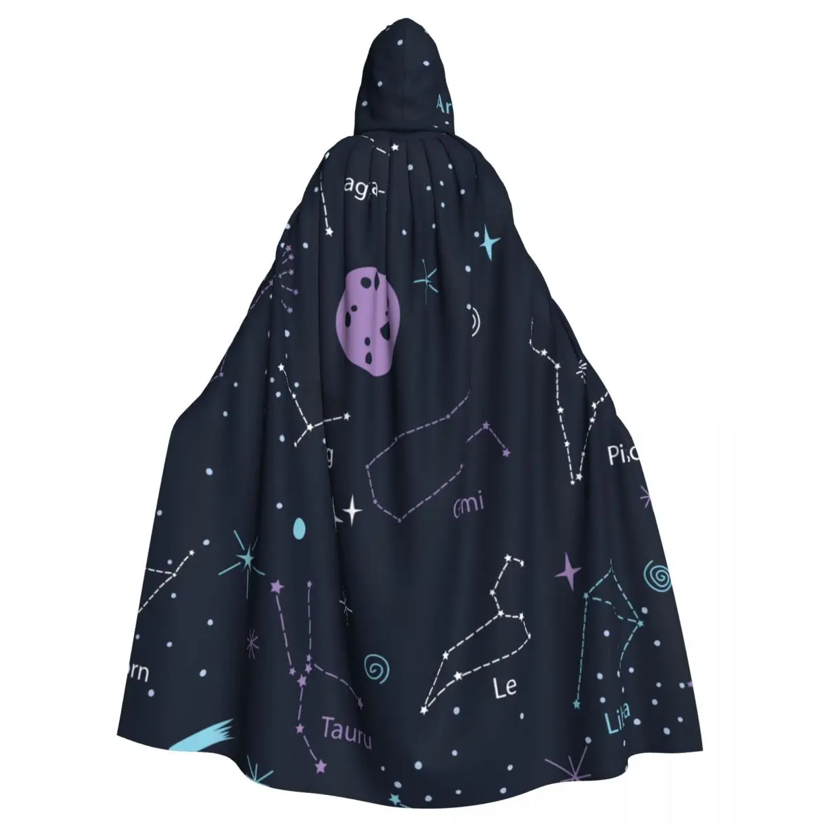 

Накидка унисекс из полиэстера с капюшоном и знаками Зодиака