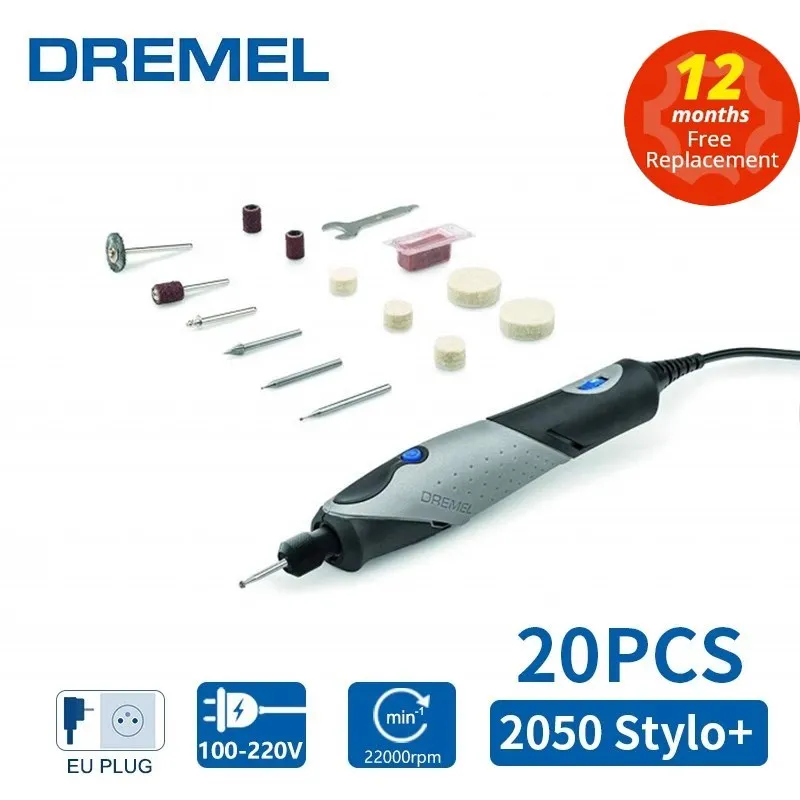 

Dremel 2050 Stylo+ Craft Rotary Tool Grinder Sander Wood Carving Detail Tool with Engraving Accessories