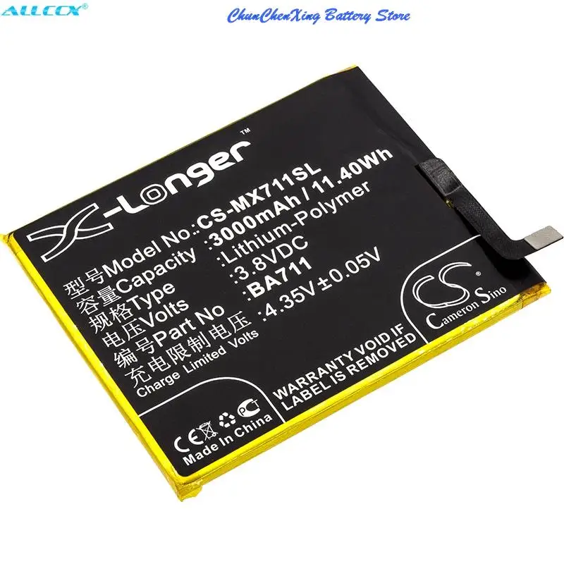Аккумулятор Cameron Sino 3000 мАч BA711 для Meilan/MEIZU M6 Dual SIM TD-LTE Blue Charm 6 M711C M711M M711Q