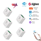 Умный мини-выключатель Tuya Zigbee, светодиодный выключатель с поддержкой Wi-Fi, двухстороннее реле, таймер с поддержкой Google Home, Alexa, Alice, Smart Life