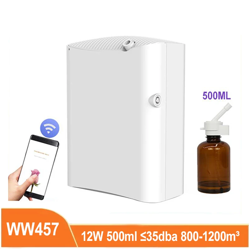 

1200m³ 500ml Aroma Diffuser Smart Timing with WIFI Control Connected To HVAC/AC Large Area Diffuser Essential Oil Aroma Diffuser