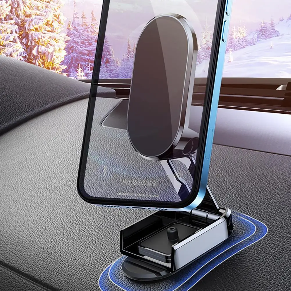 Space-saving Portable One-handed Operation Car Mobile Phone Folding Support Holder Car Phone Holder Cellphone Accessories