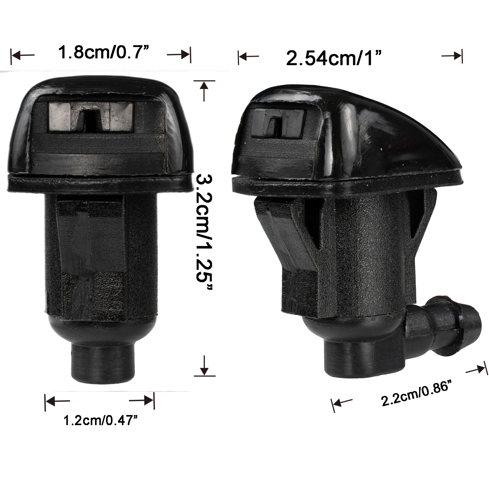 2x Front Windscreen Wiper Washer Jet Spray Nozzle For Toyota Land Cruiser Prado J120 120 Corolla Verso E121 Spacio 2003 - купить по