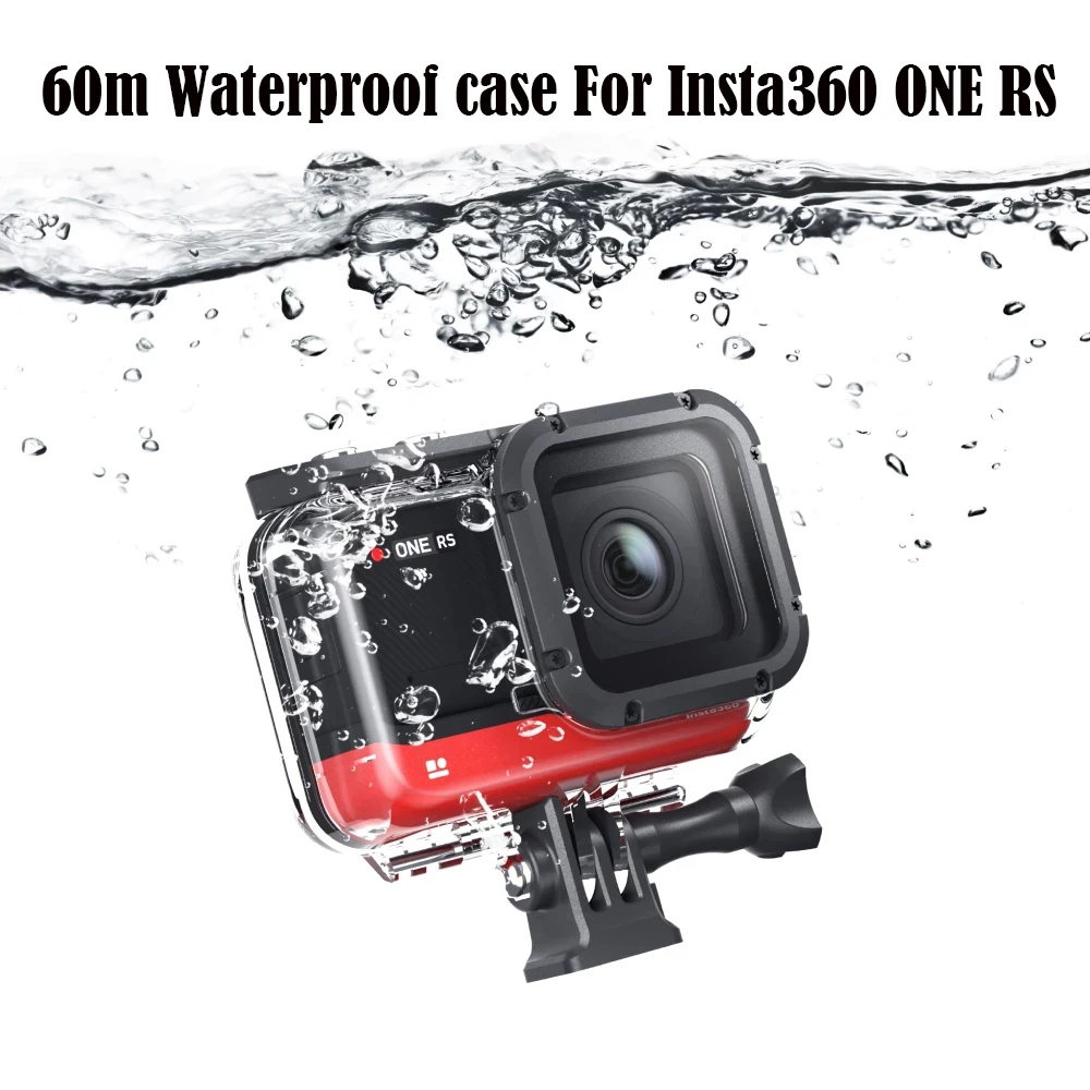 

60m Diving Case For Insta360 ONE RS 4K Camera Waterproof case For Insta 360 4K Boost Lens Protective Box Shell Cover Accessories