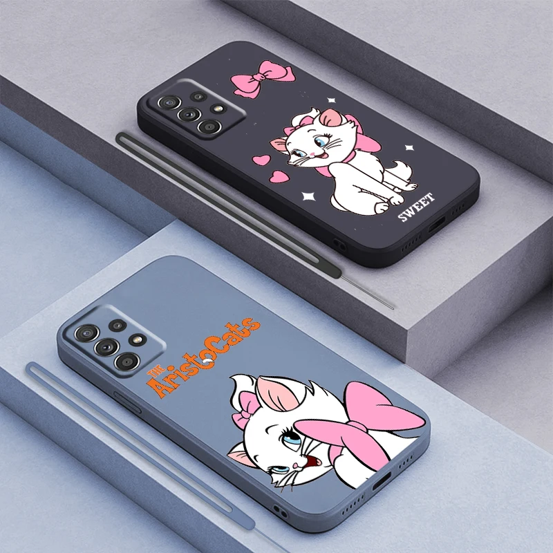 

Cat Anime Marie For Samsung Galaxy A54 A34 A14 A73 A53 A33 A23 A13 A72 A52 A32 A22 Liquid Rope Soft Phone Case Coque Capa Fundas