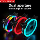 Модный RGB вентилятор с двойной боковой диафрагмой 120 мм RGB кулер 4 контакта 3 контакта большой объем воздуха компьютерный охладитель шасси