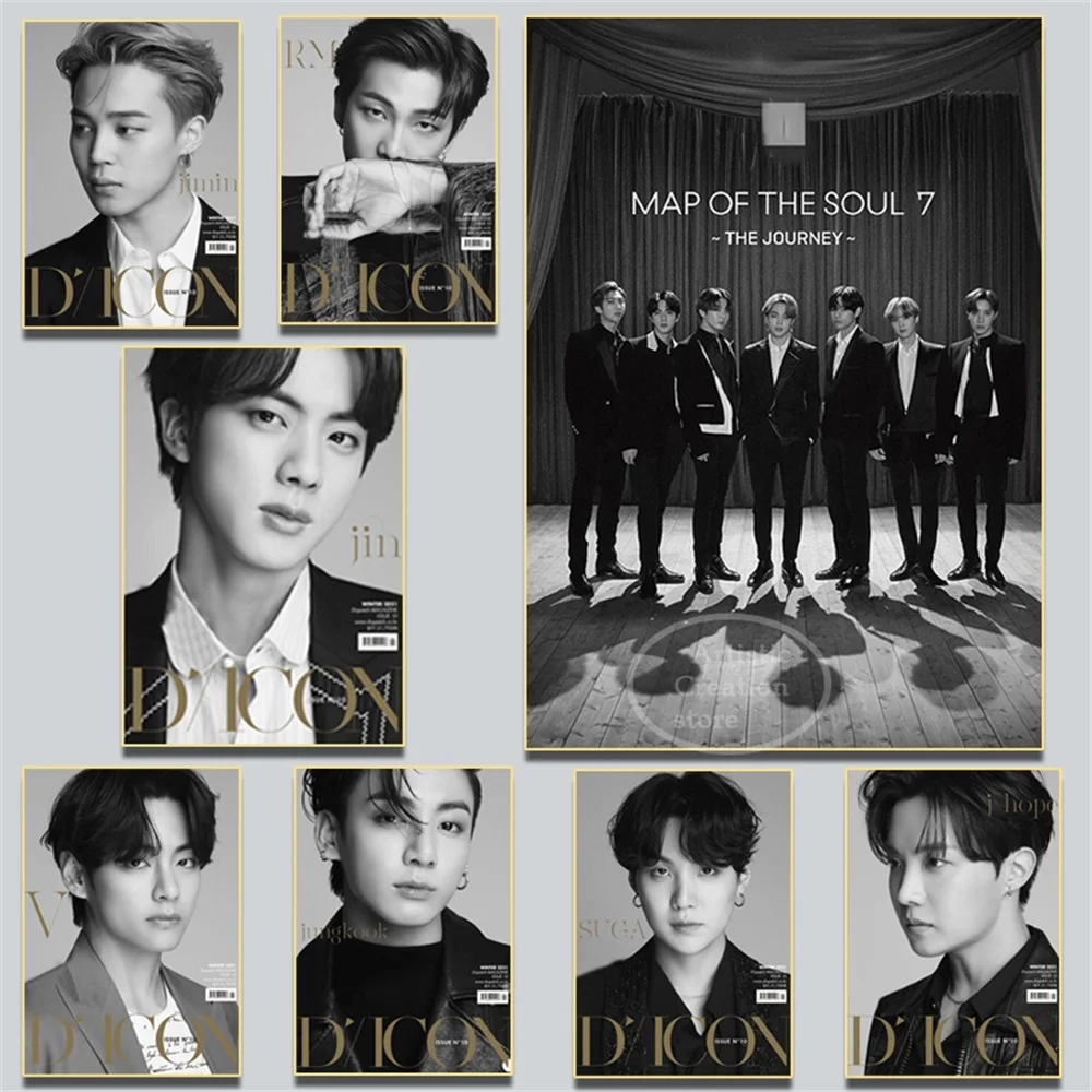 

Kpop South-Korean-Boy-Band-Bts DICON Photo Canvas Paintings Posters and Prints Wall Art Pictures for Living Room Home Decor