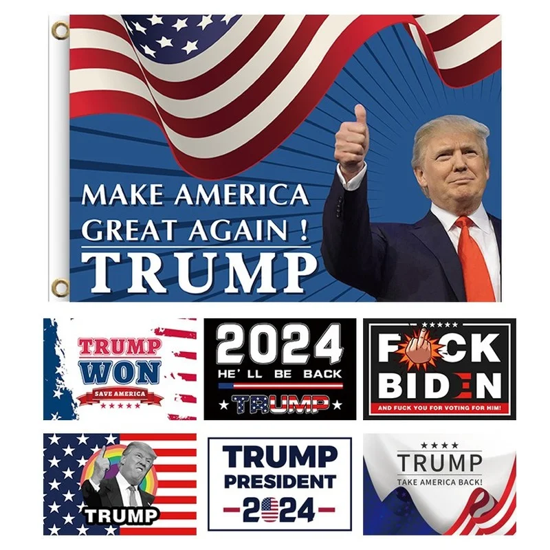 

90*150CM Aerlxemrbrae Flag Trump 2024 Flag Donald Trump Flag Keep America Great Donald for President USA