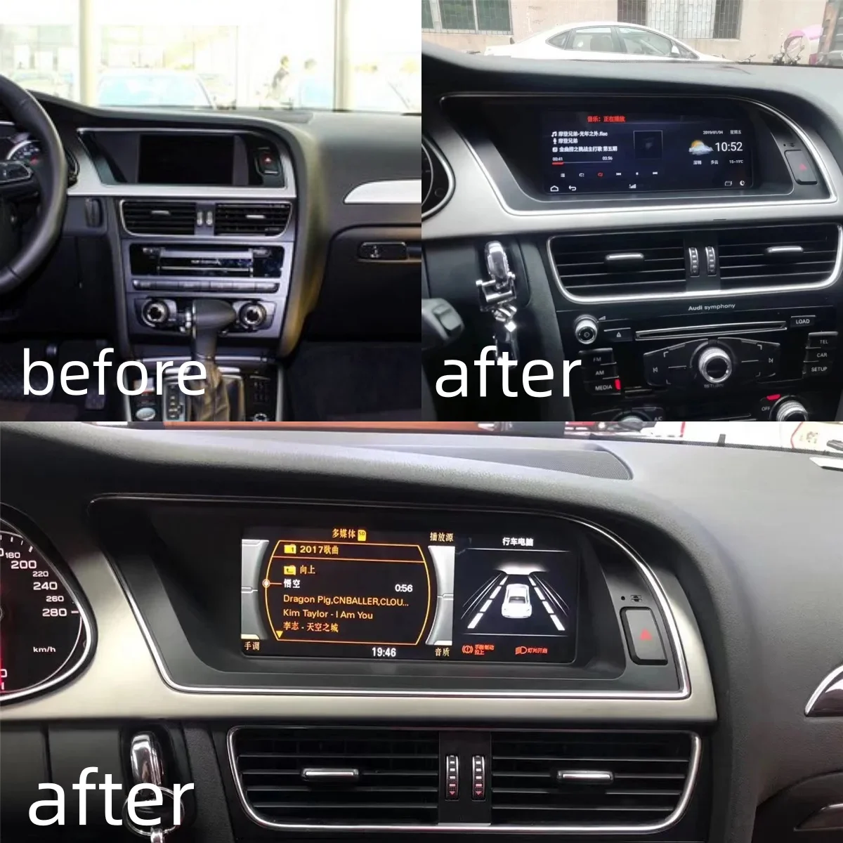 8.8“ Autoradio Stereo 8+256G Android 11.0 For Audi A4L 2009-2016 Car GPS Navigation Multimedia Player Headunit Carplay Bluetooth