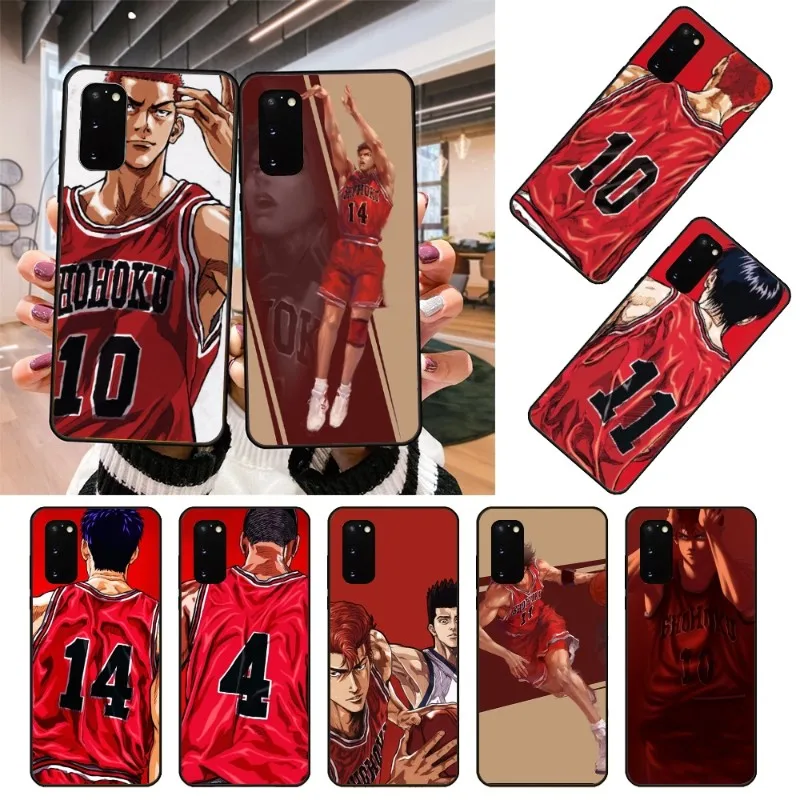 Слэм-данк чехол Сакураги для Samsung Note 9 10 20 Plus Pro Ultra J6 J5 J7 J8 Soft Black Cover On.