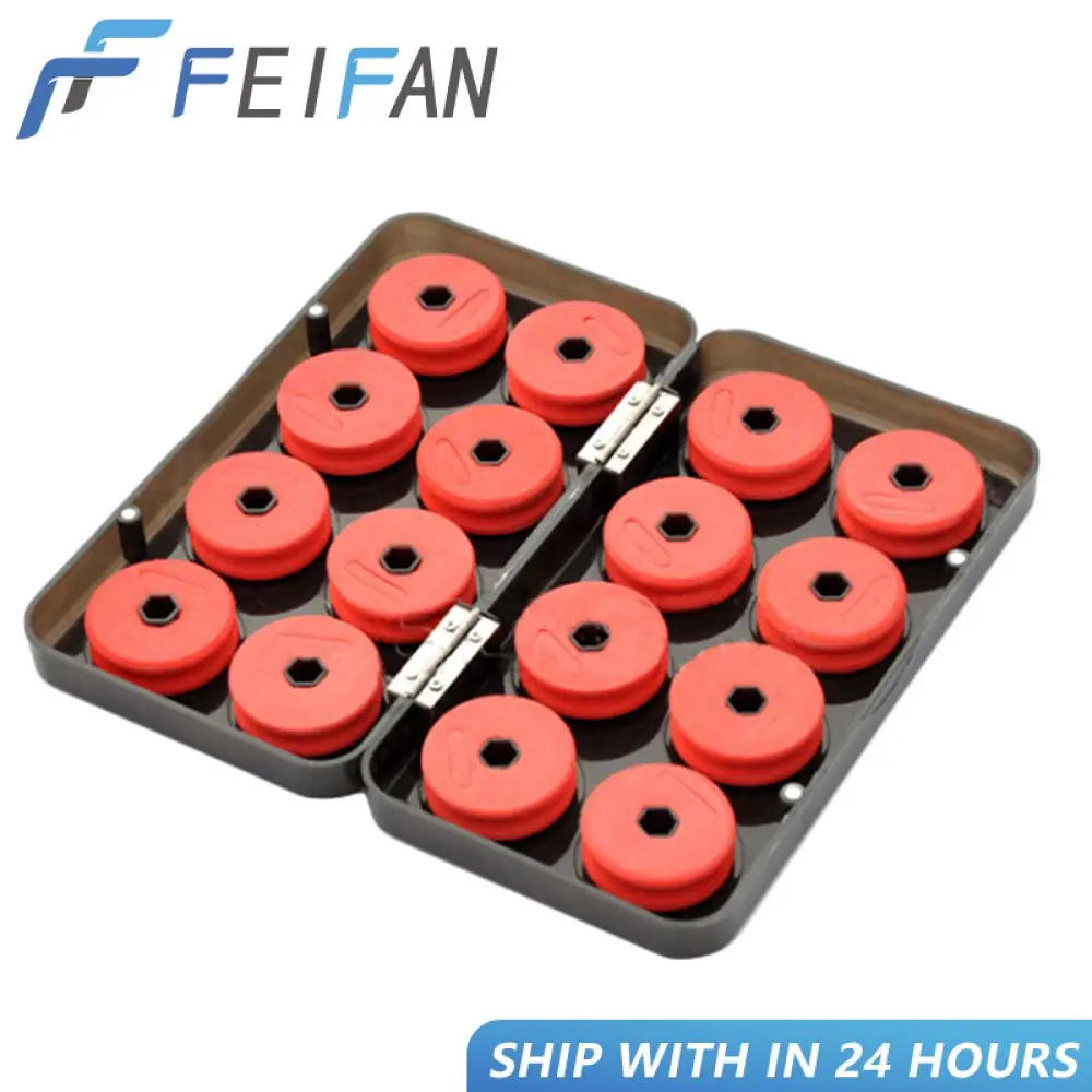 

16pcs Fishing Box Spools Line Case Wire Board Fishing Winding Board Fishing Line Shaft Fishing Lure Hook Rig Bait Storage Case