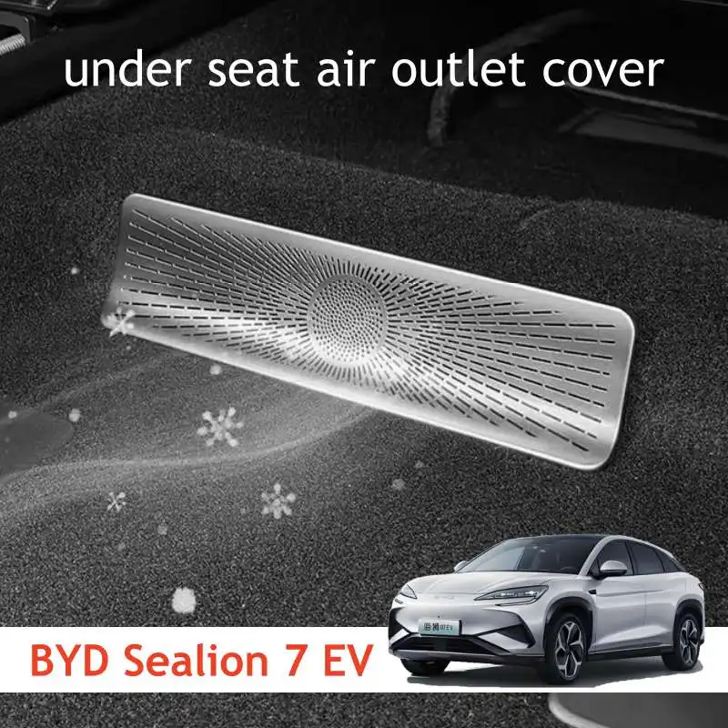 Фото Для BYD Sealion 7 EV 2024 2025 под сиденьем, воздуховыпускное отверстие, впускная решетка, защитная крышка, аксессуары №1