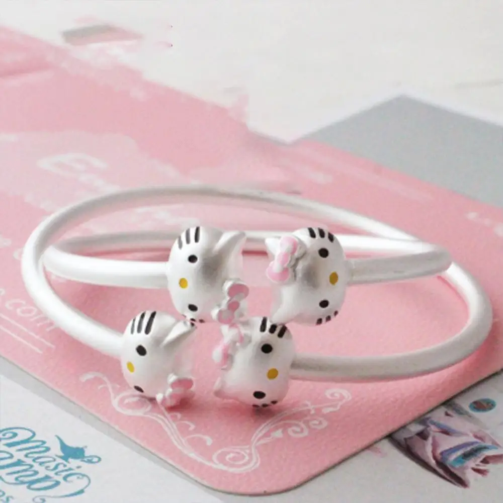 

Женский браслет 925 Kawaii Аниме Фигурка открытый серебряный браслет для девочки ребенка родитель-ребенок ювелирные изделия модный милый подар...