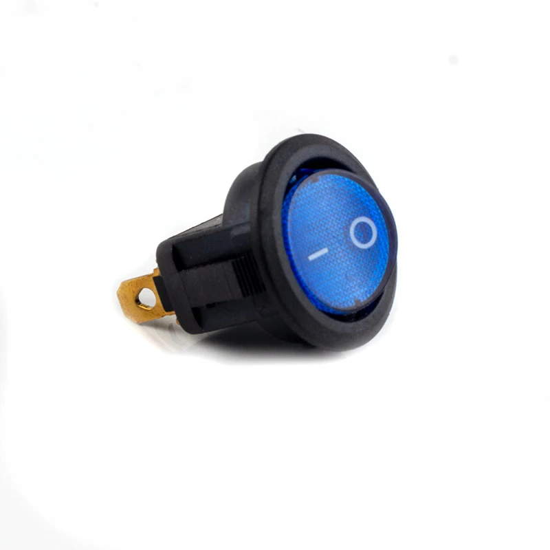 

5 шт./партия KCD 23 мм лампа 3-контактный медный 250 в 6 А лодочный переключатель круглый переключатель SPST светодиодный переключатель вкл/выкл с подсветкой