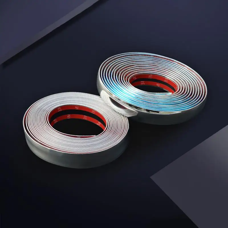 Автостайлинг автомобильная самоклеящаяся хромированная полоса для боковой