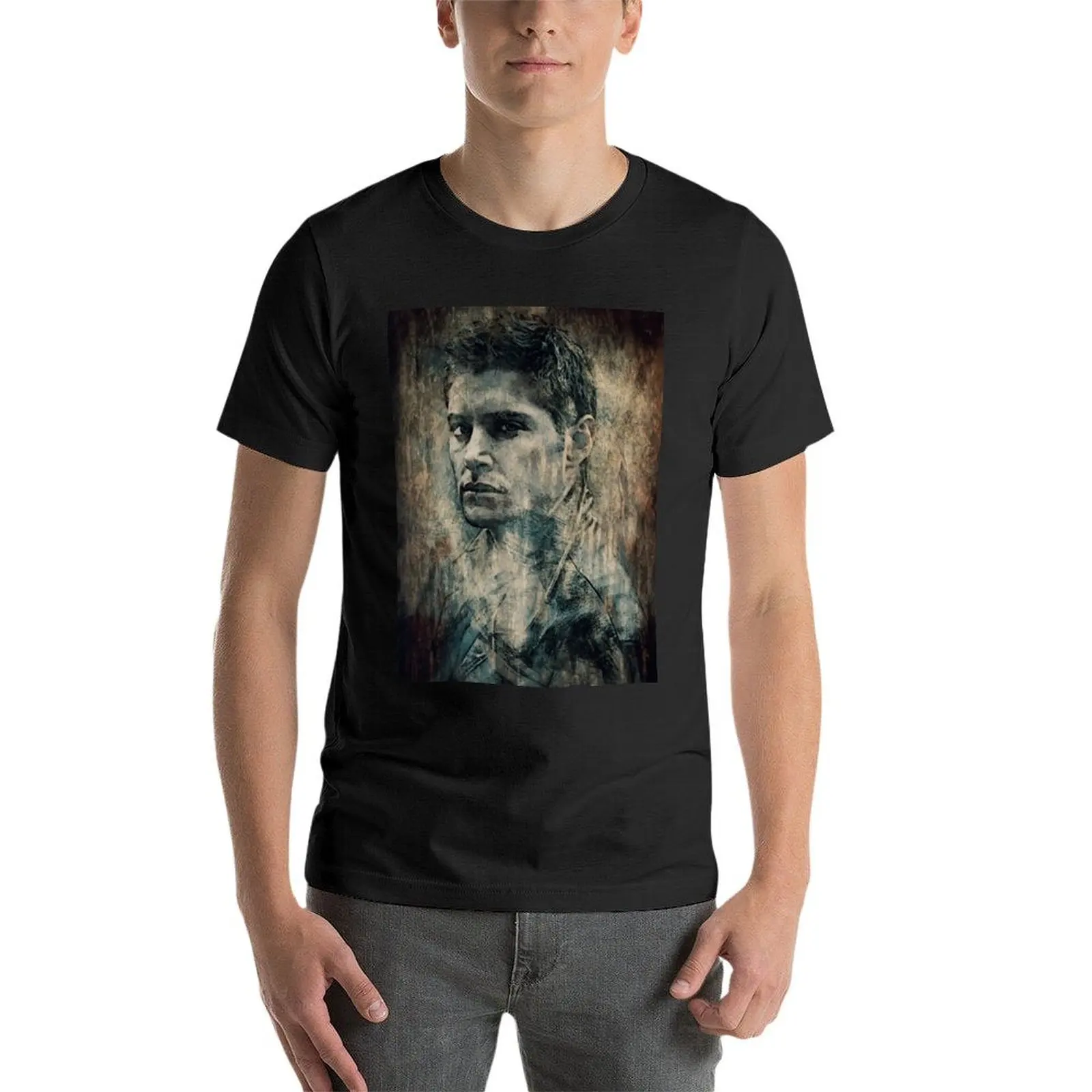 Футболка с рисунком Дина винчестера футболка аниме мужские футболки