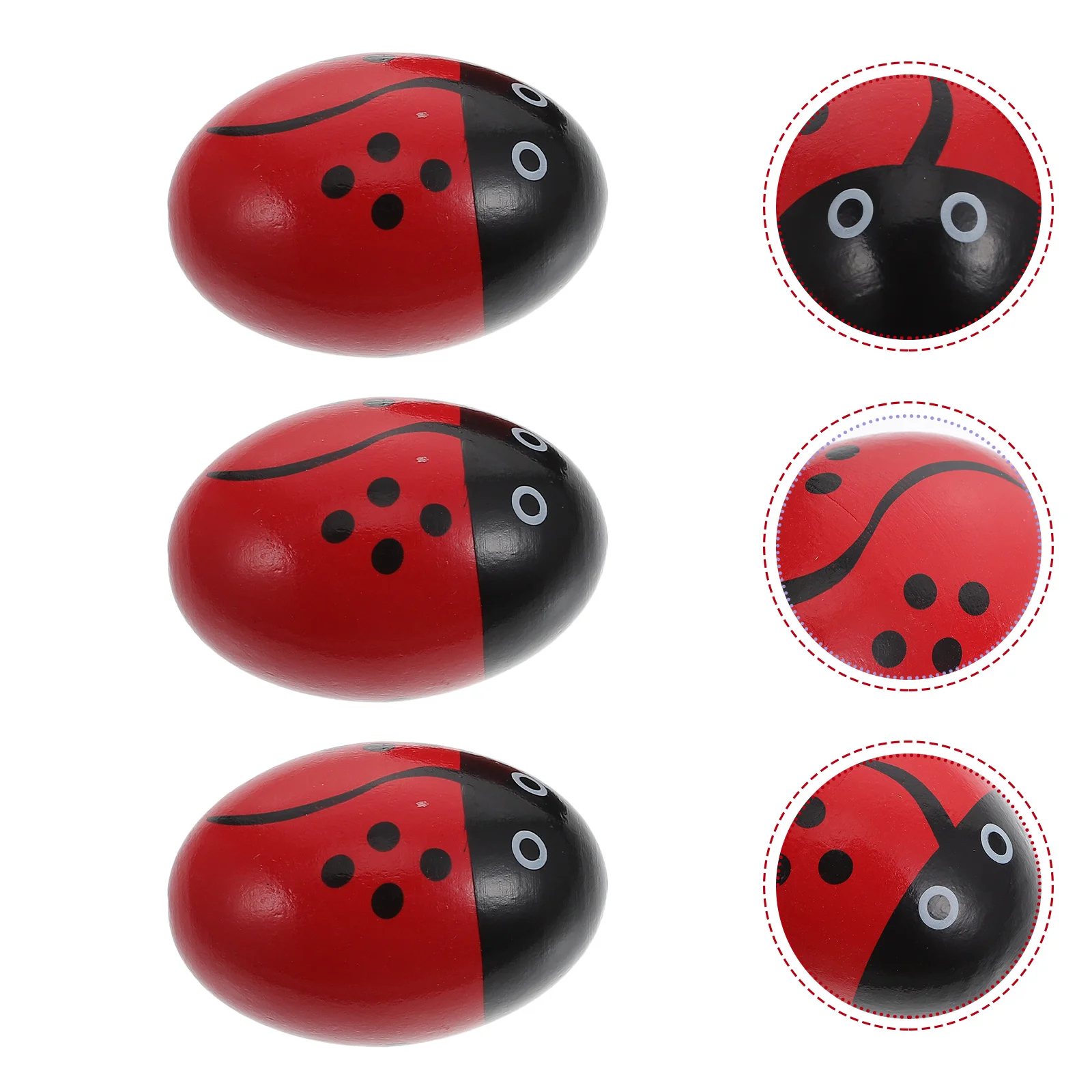 

3 шт., деревянные игрушки «божья коровка»