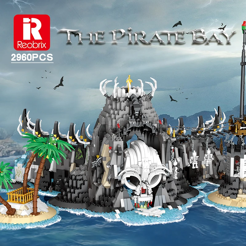 Reobrix Block 2960pcs The Pirate Bay Model Building Blocks Kits Collectible Playset Gift For Kids Teens And Adults