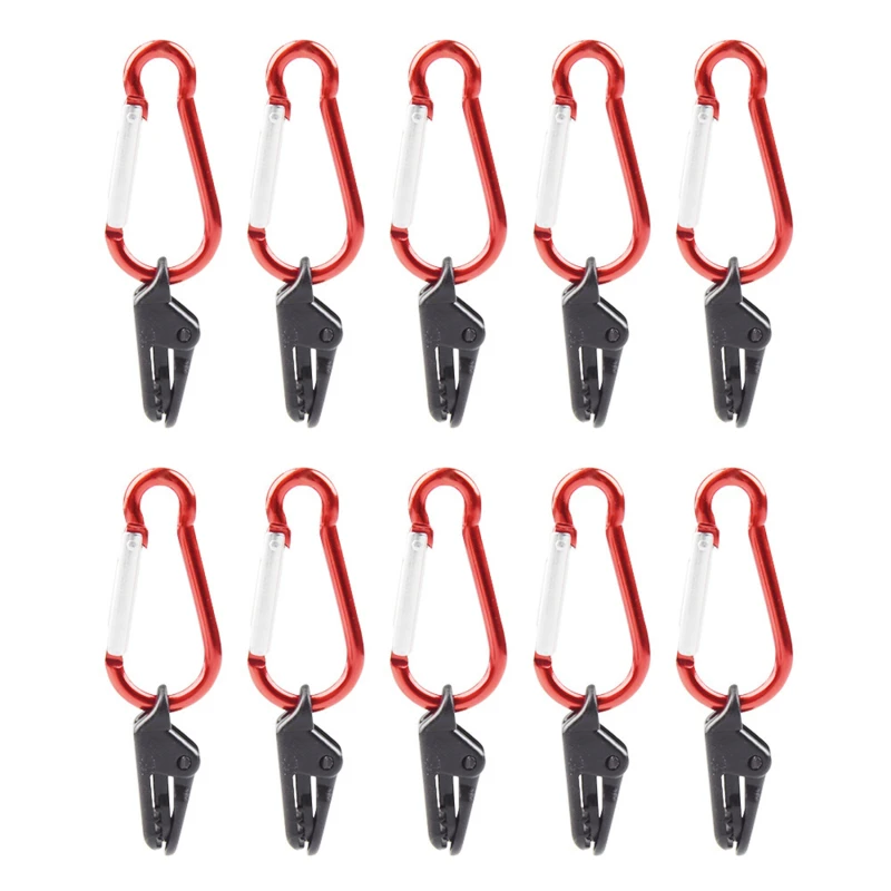 

10 шт. крючок зажим для тента ветрозащитная люверса для выживания палатка брезент Зажимы Пряжка фиксированный захват затягивание Открытый К...