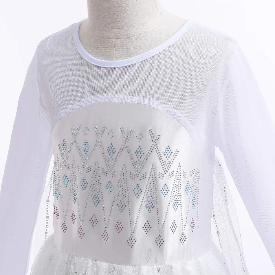 Детское платье Эльзы для девочек карнавальный костюм Снежной Королевы