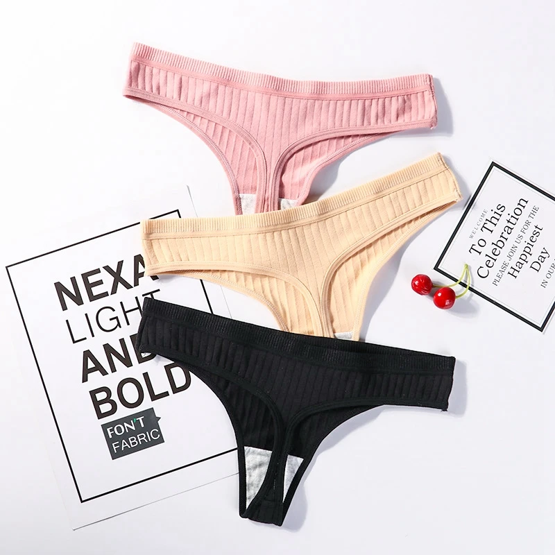 Женские хлопковые стринги сексуальные женские трусики простое удобное нижнее
