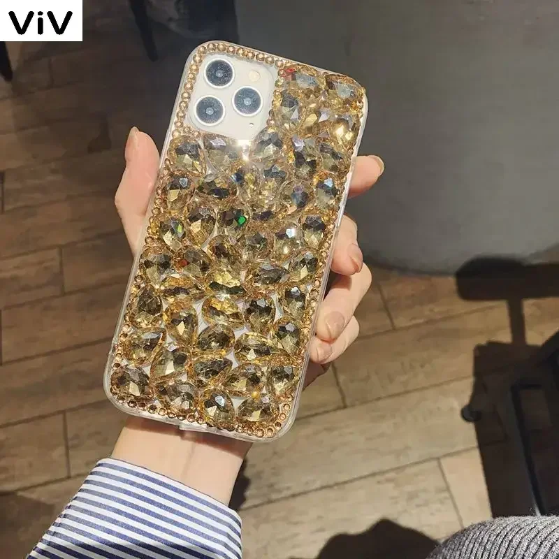Чехол для телефона Bling Stone Motorola G85 G24 G34 G64 Edge 50 Fushion Neo X50 S50 Luxury Diamond Phone Fundas viv