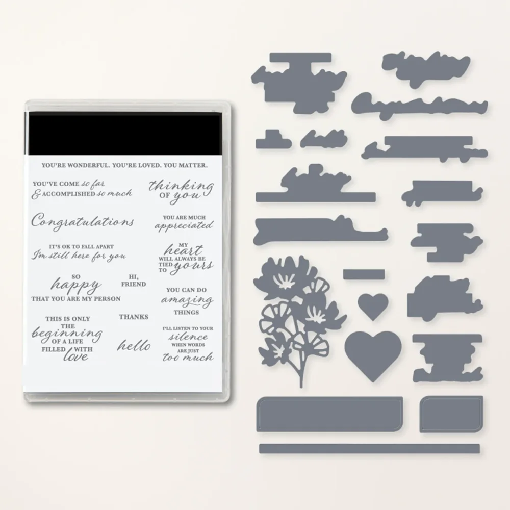 

WONDERFUL THOUGHTS Clear Stamps And Cutting Dies For DIY Scrapbooking Embossed Decoration Template Paper Card Craft Dies Cut