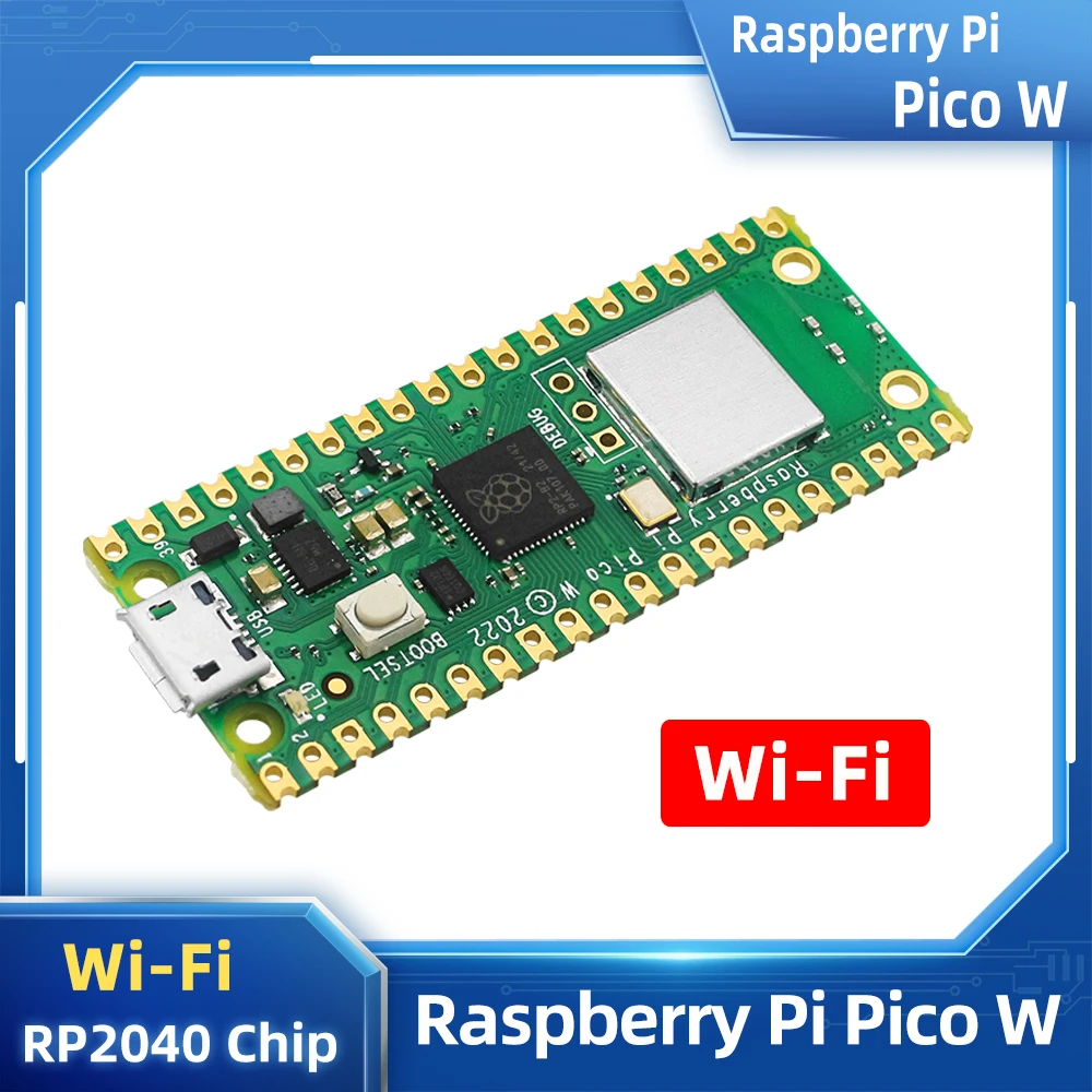 New Raspberry Pi Pico W With Wireless WiFi RP2040 Microcontroller Development Board Optional Acrylic Case GPIO Header