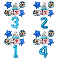 disney cartoon mickey character blue decorative number balloons birthday celebration party baby shower gifts girls will love