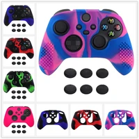 playvital 3d studded edition anti slip silicone soft rubber case protector for xbox series sx controller with thumb grip caps