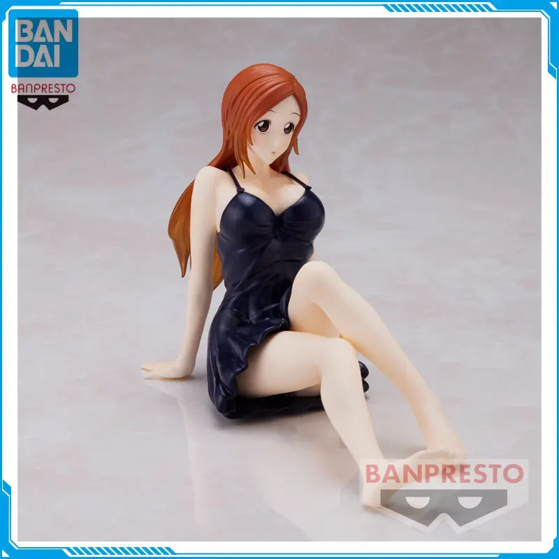 

Original Bandai Anime Solid and Souls BLEACH Inoue Orihime Action Figure Relax Time Model Collectible Figurine Doll Toy Gift