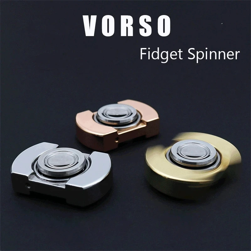 Enlarge Metal Fidget Spinner Stainless Steel Block Hand Fidget Finger Spinner Spinning Top Novelty Gryo Toys For Adult Kids Gift
