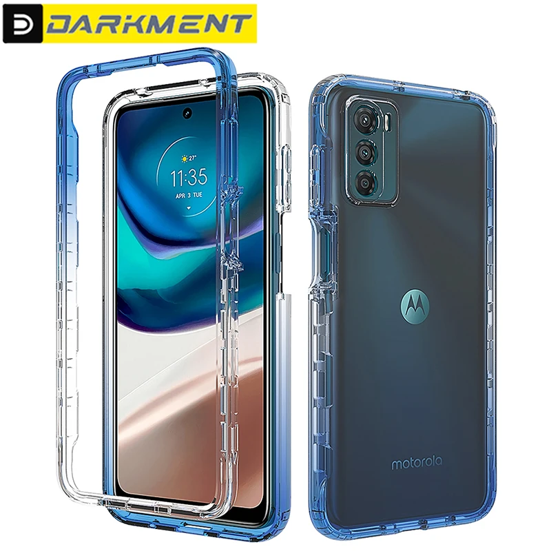 

Shockproof Gradient Color Transparent Protect Case For Motorola Moto G42 Anti Fall Simple Silicone Clear Cover For Moto G42 G 42