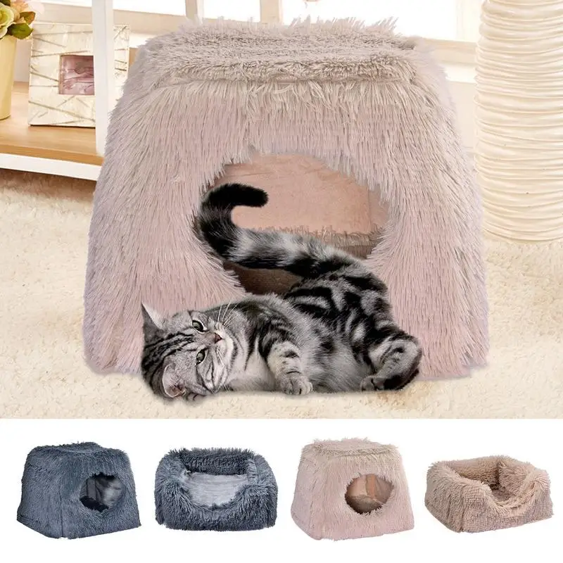 

Warm Pet Bed Indoor Square Plush Sleeping Bed For Pets Soft And Comfortable Pet Sleeping Tool For Cats Dogs And Other Small