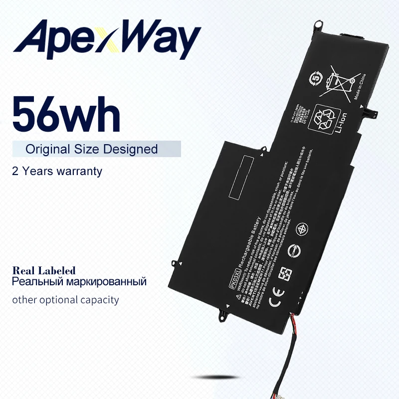 Apexват Новый PK03XL HSTNN-DB6S 789116-005 Аккумулятор для ноутбука HP Spectre Pro X360 G1 13-4001DX 13-4113TU