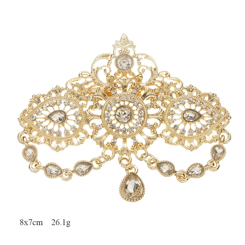 Новый Марокко золотые Цвет кафтан Брошь для женщин Свадебное платье ювелирные