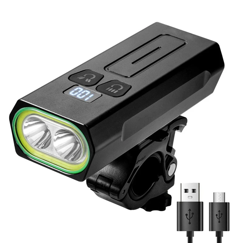 

Двойсветодиодный велосипедные фонари, зарядка через USB, фары для велосипеда, дорожные, горные велосипеды для ночной езды