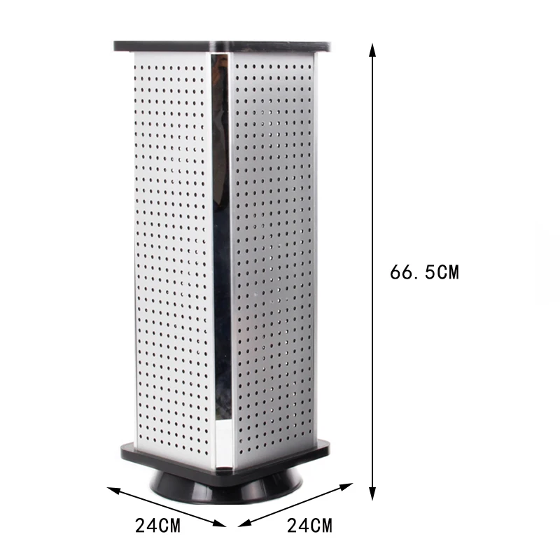 Expedited Shipping Rotating Square Pegboard Display Stand Rack Tower For Supermarket Display Hook Slatwall Sunglass Display