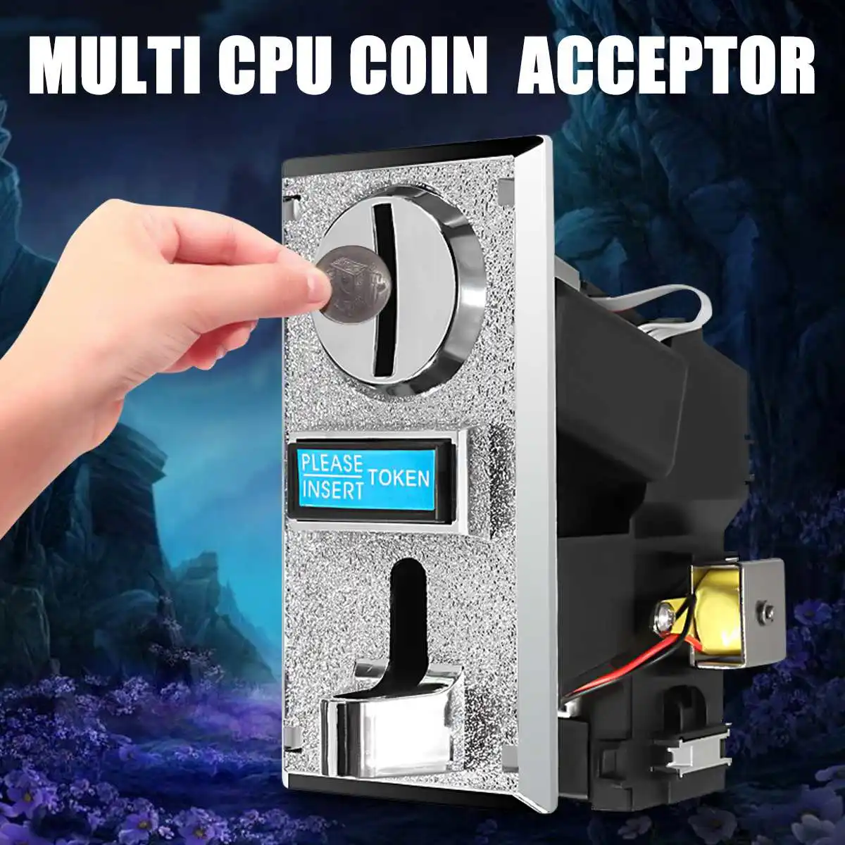 

1 Set Multi Coin Acceptor Selector Electronic Advanced Front Entry CPU for A Variety of Coins For Coin Operated Games