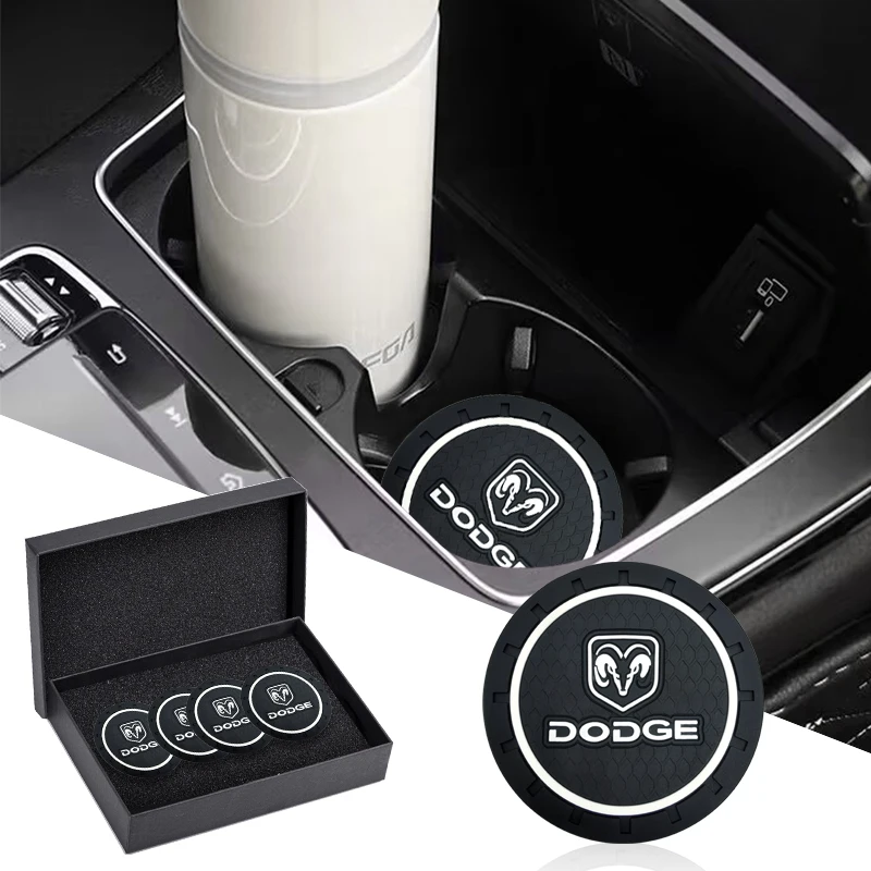 Автомобильная Подставка для воды, нескользящая Подставка для бутылки, коврик для стайлинга Dodge Challenger 2500, калибр зарядного устройства Dakota Durango, автомобильные аксессуары