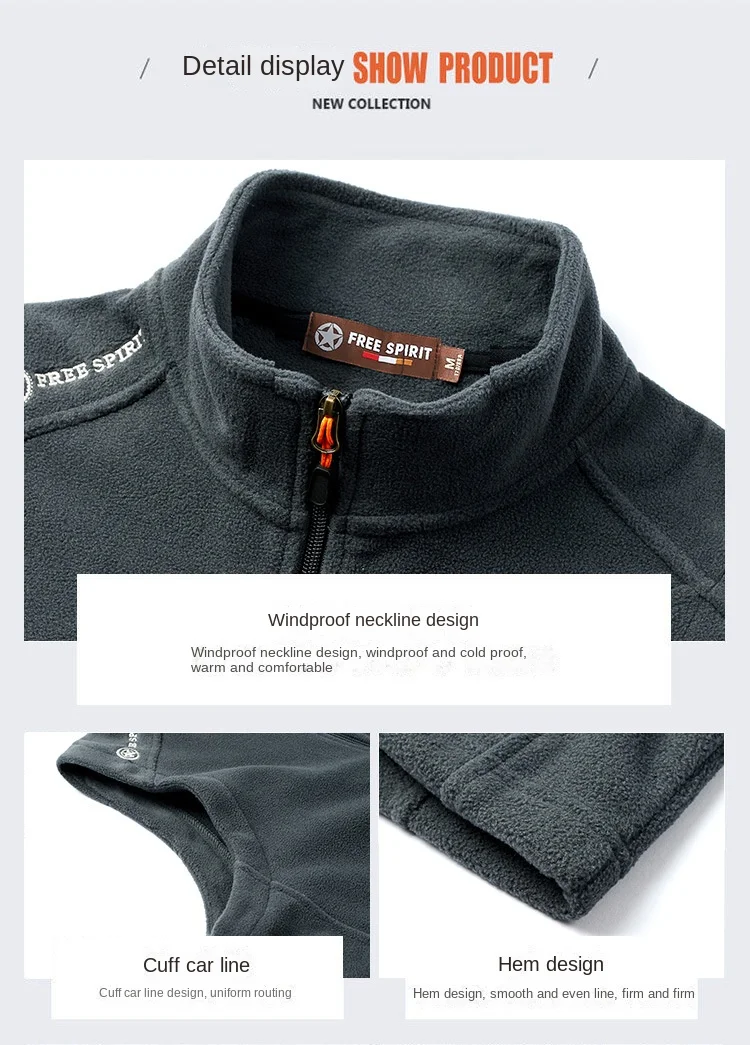 Men's Household Plus Fleece Sports Vest Thickened Quality Windproof Vest Zipper Training Vest Warm Sleeveless Coat