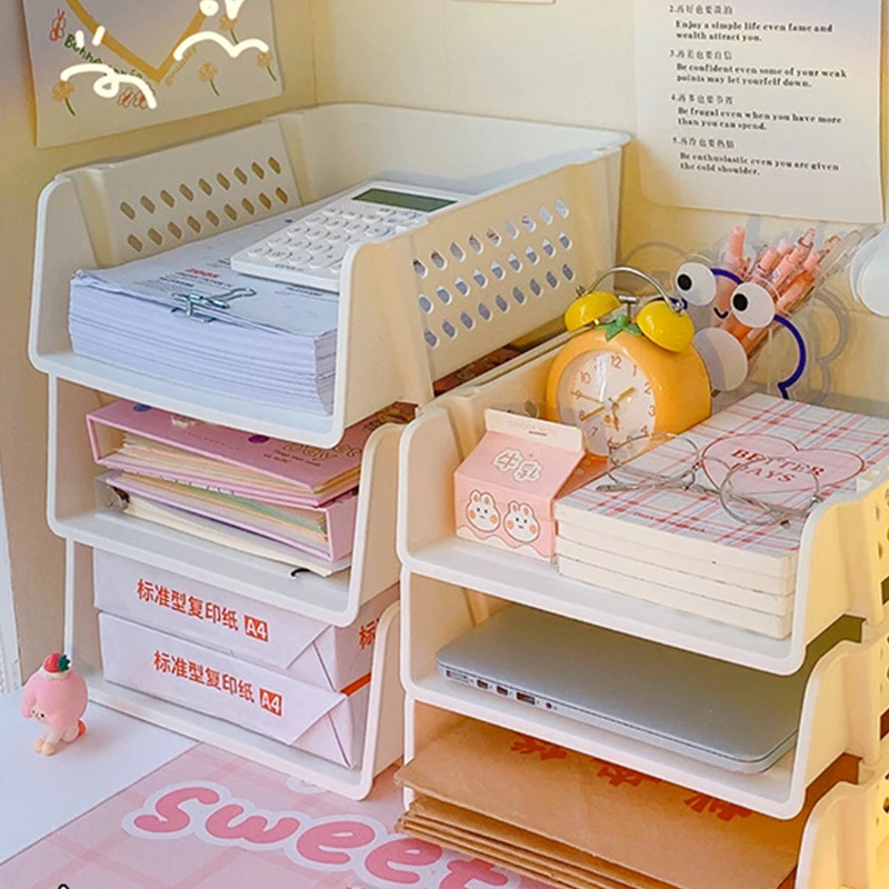 

Настольная многоярусная полка, Белый Органайзер для файлов, офисный стол, разные предметы, органайзер для книг, тестовая бумага, хранение офисных принадлежностей