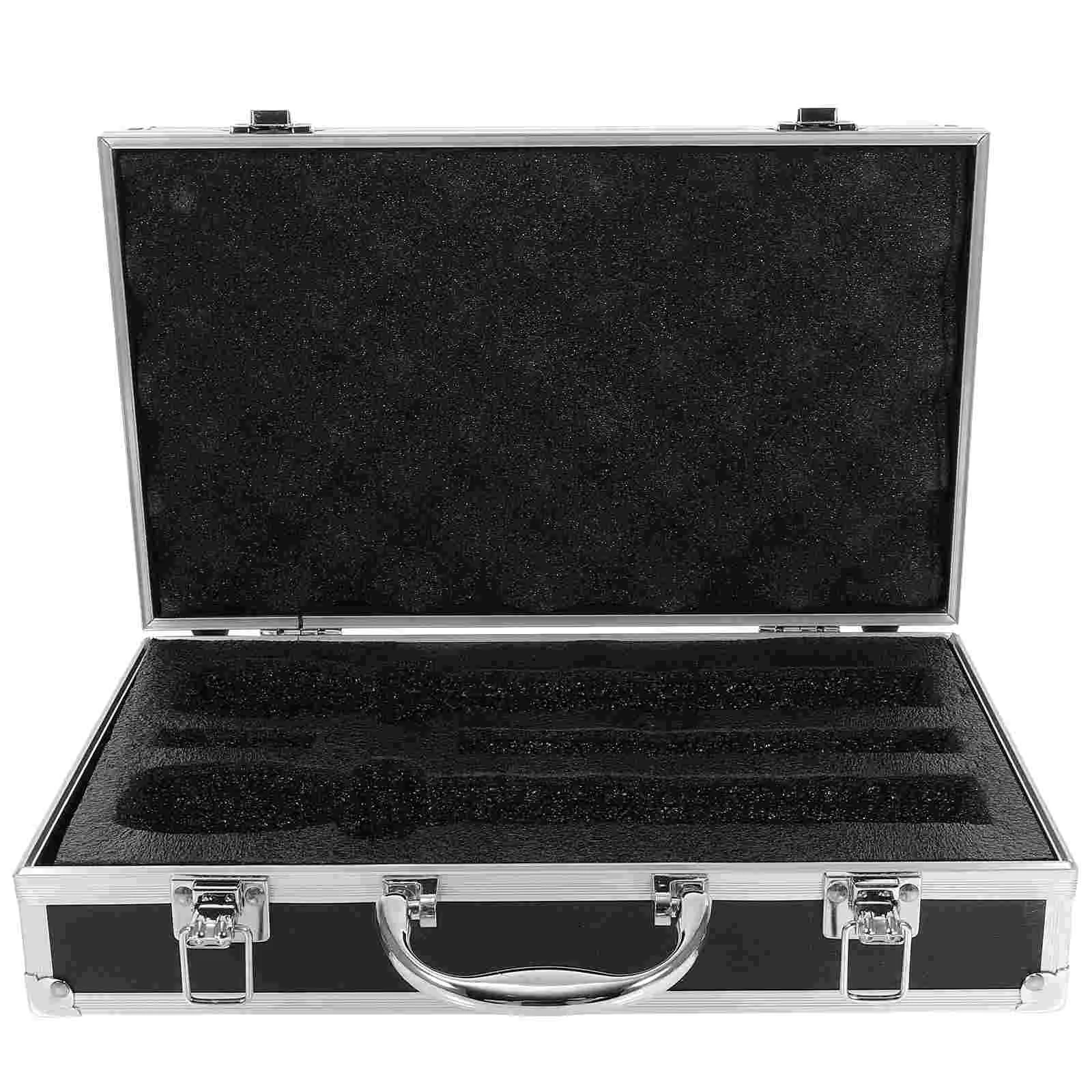 

Microphone Carrying Case Microphone Storage Box Mic Speaker Storage Holder Microphone Storage Case Handheld Microphones Box
