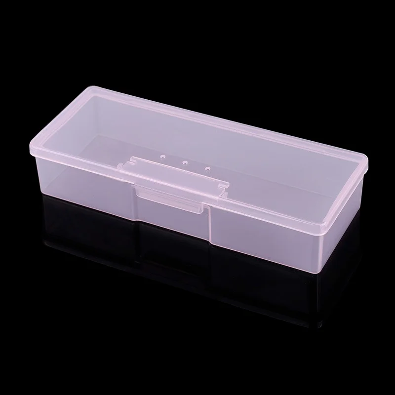 

1PC Plastic Nail Tools Storage Box Nail Rhinestone Studs Decorations Brushes Buffer Files Grinding Container Holder Caseportable