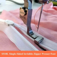 s518lt168 random industrial sewing machine lockstitch machine flat steel single sided zipper presser foot